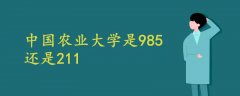 中国农业大学是985还是211