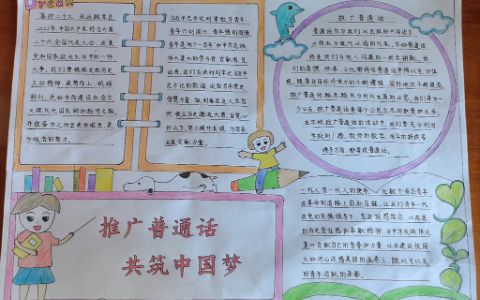 2022推广普通话·共筑中国梦手抄报图片-说普通话·写规范字